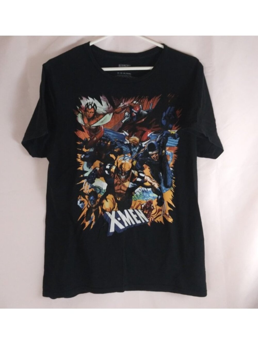 Marvel Comics X-Men Black Graphic T-Shirt Men's Size Medium 38/40
